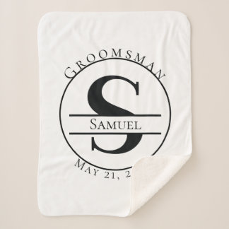 Couverture Sherpa Monogramme personnalisé