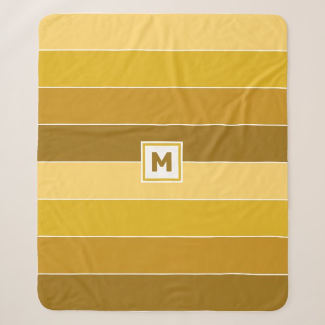 Couverture Sherpa Monogramme personnalisé (Devant)
