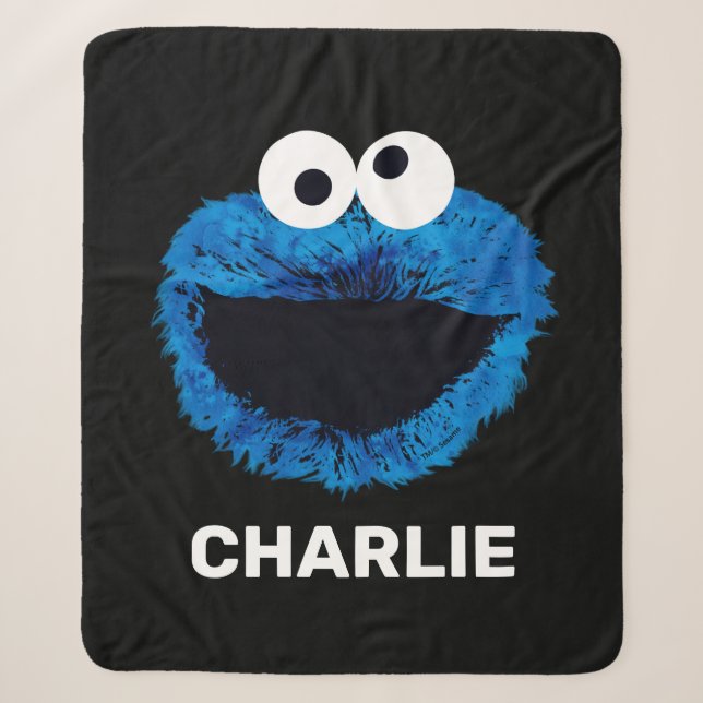 Couverture Sherpa Monstre de cookies personnalisé | Tendance de l'aq (Devant)
