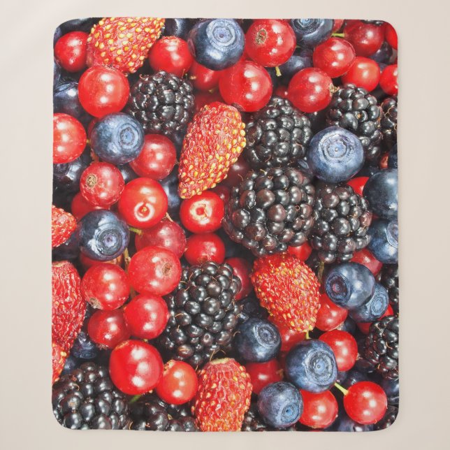 Couverture Sherpa Mosaïque Arrière - plan Berry-Fresh (Devant)