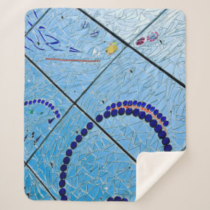 Couverture Sherpa Mosaïque de miroir géométrique Abstraite