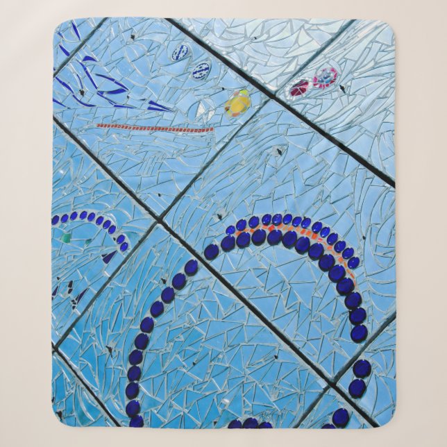 Couverture Sherpa Mosaïque de miroir géométrique Abstraite (Devant)