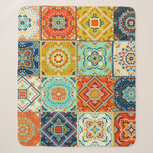 Couverture Sherpa Mosaïque marocaine illustration motif
