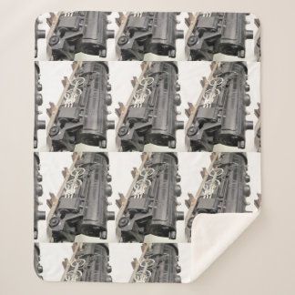 Couverture Sherpa Moteur de train Moyenne Sherpa Blanche