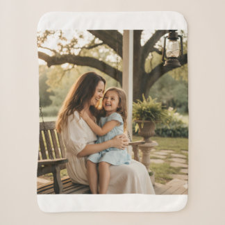 Couverture Sherpa Mother daughter love photo mothers day family gift