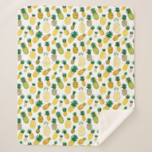 Couverture Sherpa Motif à la mode d'ananas