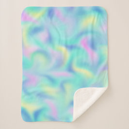 Couverture Sherpa Motif Abstrait Blurred Pretty Pastel Swirls