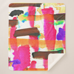 Couverture Sherpa Motif Abstrait dynamique dans l'art
