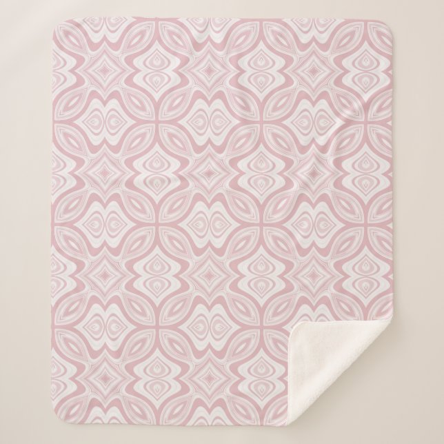 Couverture Sherpa Motif Abstrait rose vif moderne (Devant)