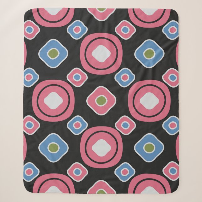 Couverture Sherpa Motif abstrait sans couture avec l'image d'oval g (Devant)