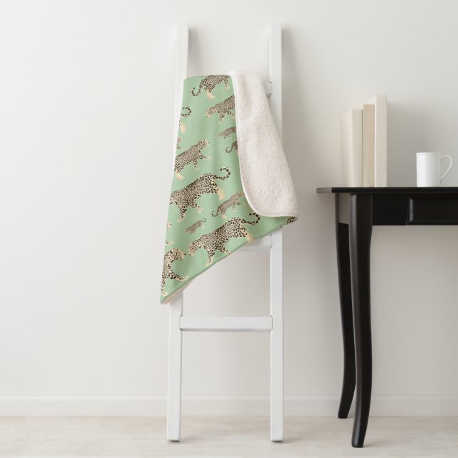 Couverture Sherpa Motif animal Jungle Jaguar (En situation)