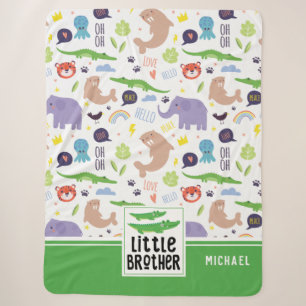 Couverture Sherpa Motif Animaux Sauvages Petit Frère
