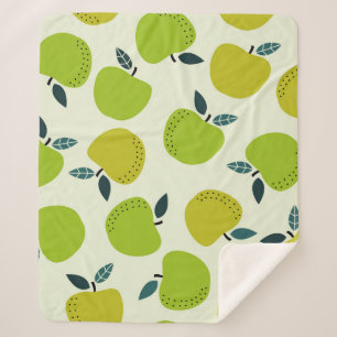 Couverture Sherpa Motif Apple sans soudure. Illustration du thème de