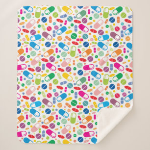 Couverture Sherpa Motif au néon coloré de drogue