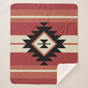 Couverture Sherpa Motif Aztec