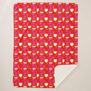 Couverture Sherpa Motif Cœurs Suaves