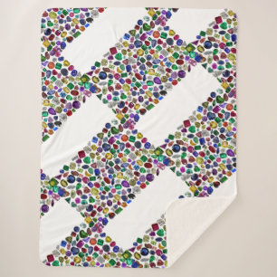 Couverture Sherpa Motif coloré Gemstone & Diamond