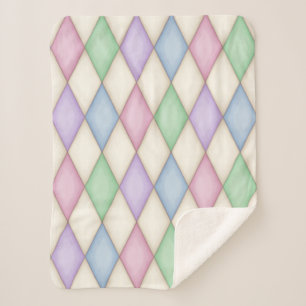 Couverture Sherpa Motif couleur Harlequin Diamond Check