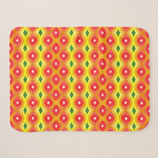 Couverture Sherpa Motif couleur rétro bandes diamant