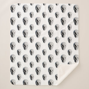 Couverture Sherpa Motif crâne Halloween