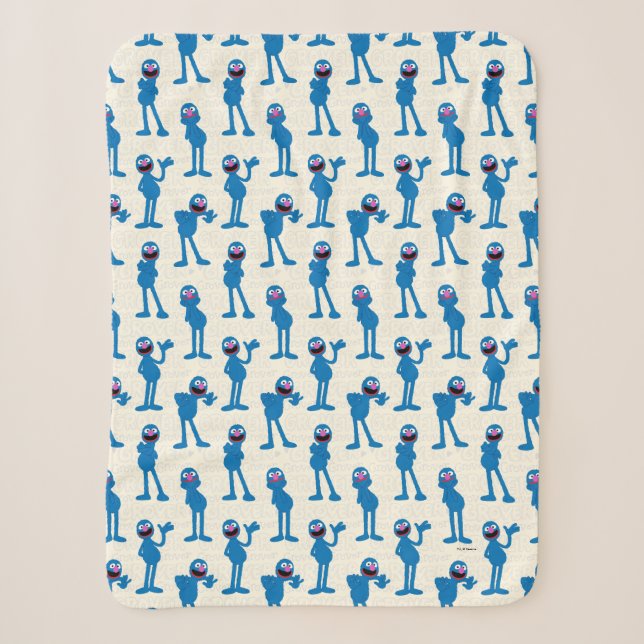 Couverture Sherpa Motif Cute Grover (Devant)