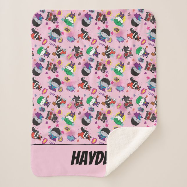 Couverture Sherpa Motif d'action Chibi Super Villain (Devant)