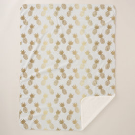 Couverture Sherpa Motif d'ananas