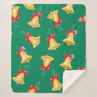 Couverture Sherpa Motif d'aquarelle transparente avec cloche 