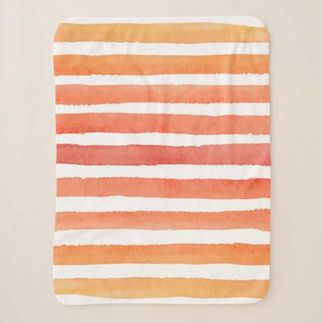 Couverture Sherpa Motif de bande d'aquarelle solaire (Devant)