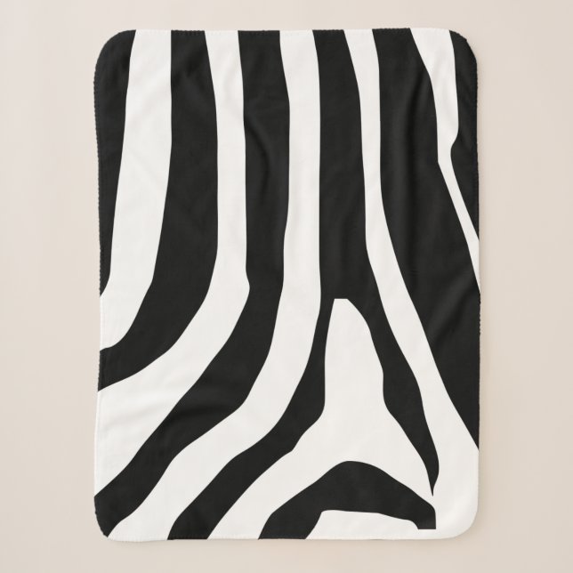 Couverture Sherpa Motif de bandes d'impression Zebra (Devant)