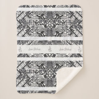 Couverture Sherpa Motif de BATIK moderne