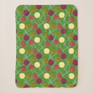 Couverture Sherpa Motif de bonbons   motif Lollies   lollipop 58