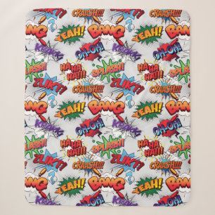 Couverture Sherpa Motif de bulle Superhero