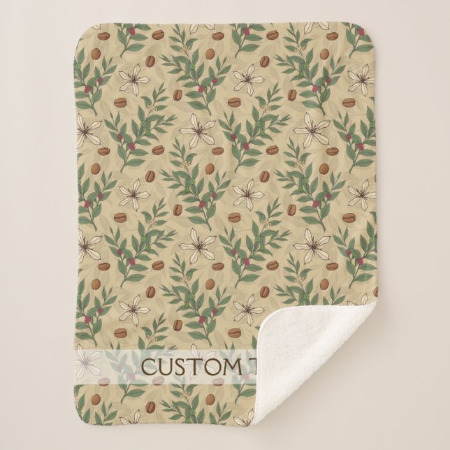 Couverture Sherpa Motif de café (Devant)