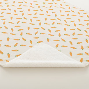 Couverture Sherpa Motif de carottes cultivé localement