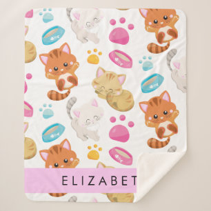 Couverture Sherpa Motif De Chats, Chats Mignons, Kitty, Paws, Votre 