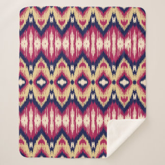 Couverture Sherpa Motif de chevron ikat rose ethnique arrière - plan