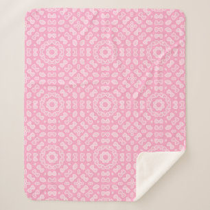 Couverture Sherpa Motif de coeur Abstrait rose clair