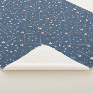 Couverture Sherpa Motif de cœur magique