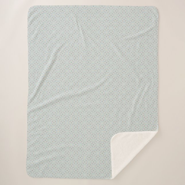 Couverture Sherpa Motif de coquillages en continu (Devant)