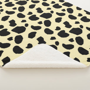 Couverture Sherpa Motif de couleur de peau de vache animale