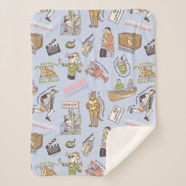 Couverture Sherpa Motif de dessin coloré AMIENDS™ (Devant)