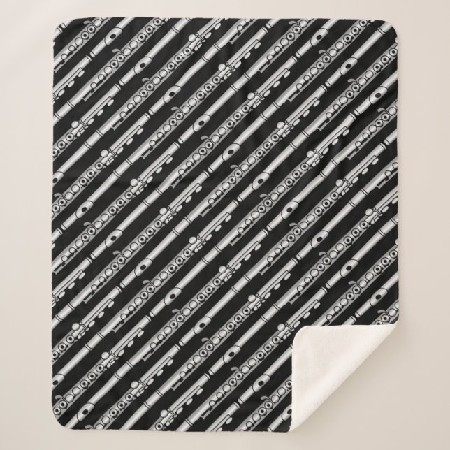 Couverture Sherpa Motif de dessin de flux (Devant)