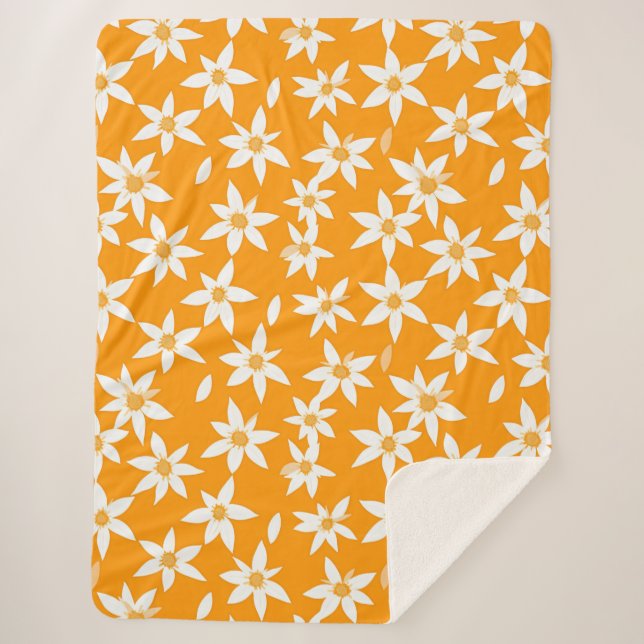 Couverture Sherpa Motif de fleurs Sunny Delight (Devant)