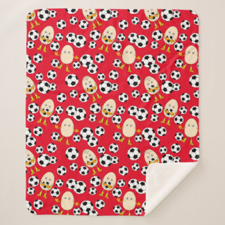 Couverture Sherpa Motif de football Egghead