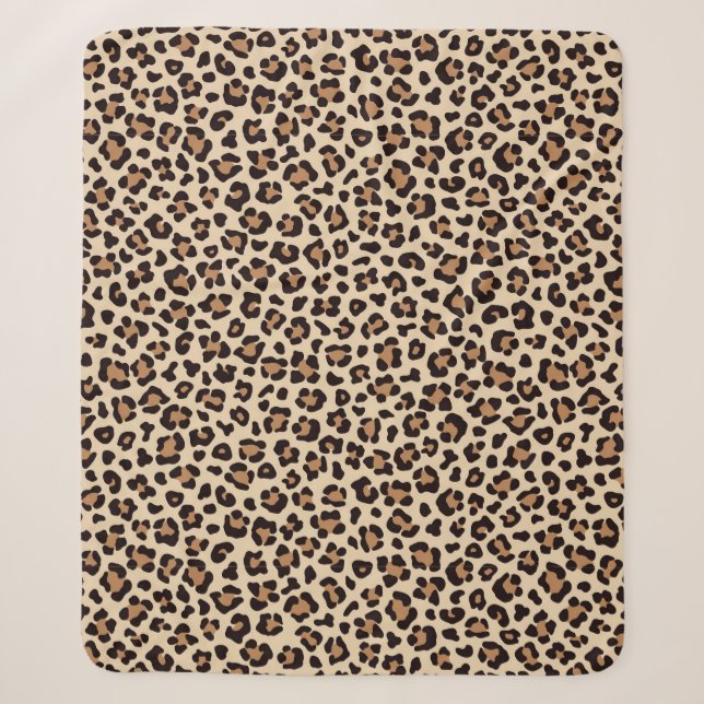 Couverture Sherpa Motif de fourrure léopard (Devant)