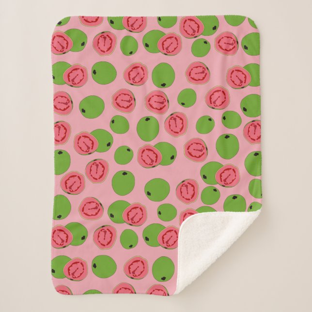 Couverture Sherpa Motif de fruits de goyave (Devant)