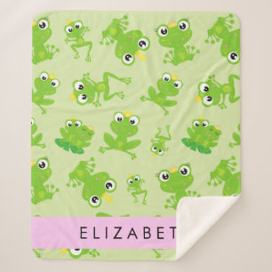 Couverture Sherpa Motif de grenouille, Grenouille verte, Prince de g