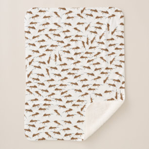 Couverture Sherpa Motif de jolies fourmis