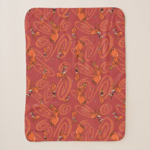 Couverture Sherpa Motif de la vache et du poulet rouge